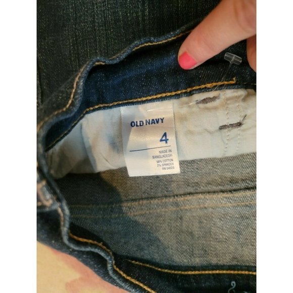 Old Navy Junior Girls Women Size 4, Denim Midi‎ Skirt 32" Waist 6 Button Front - Picture 4 of 6